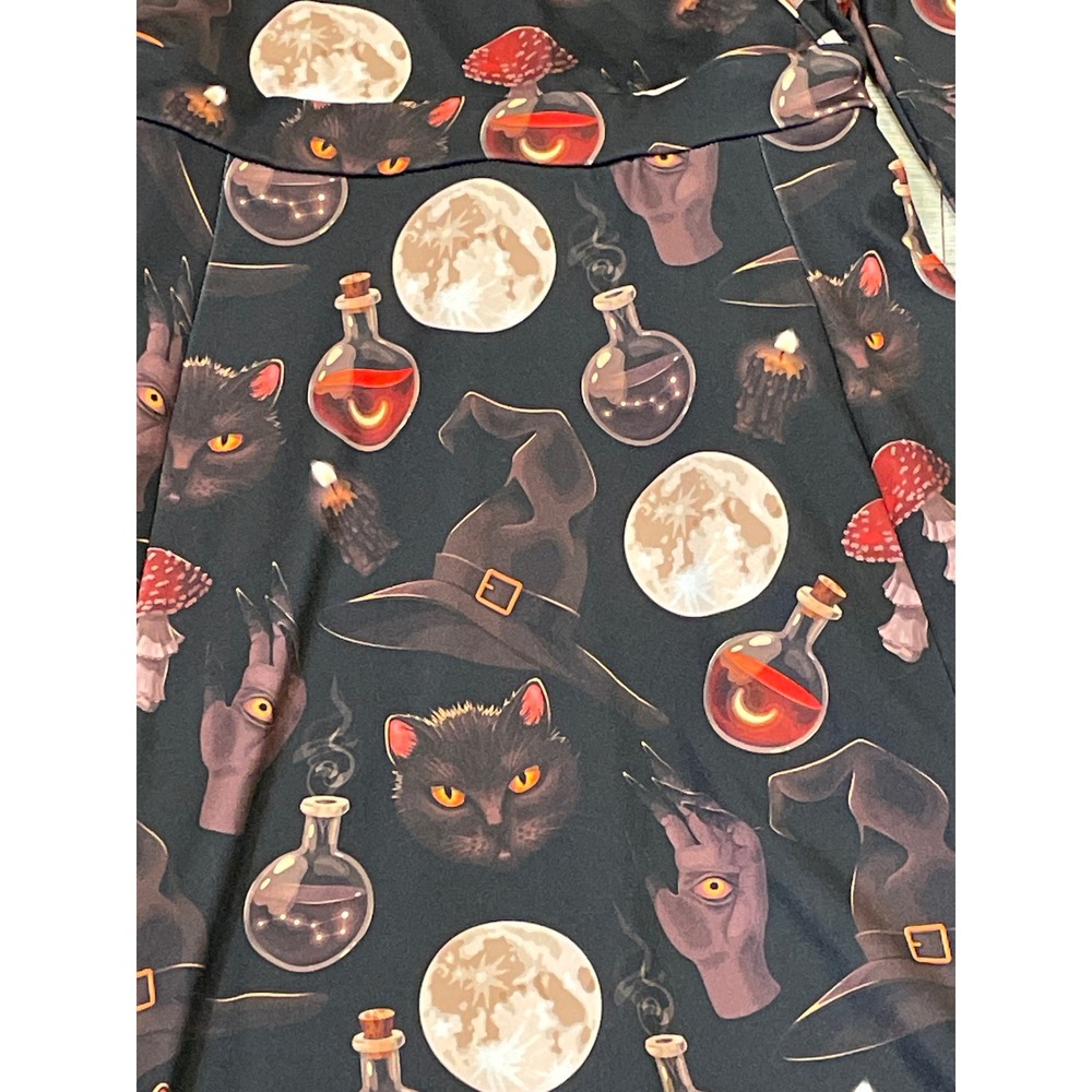 Whimsigoth Halloween Gothic Witchy Grunge Dress Celestial Bell Sleeve XL Flowy - Picture 2 of 10